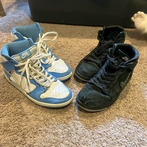 Two pairs of authentic Nike SB dunks